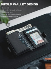 Men's Wallet Ultra-Thin Metal Card Clip RFID Anti Tape