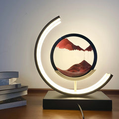 Moving Sand Art Picture In Motion 3D Sand Lamp Round Sand Picture