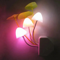 Novelty Mushroom Fungus Night Light EU & US Plug Light Sensor
