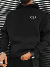 Simple Letter Golf Graphic Print Autumn and Winter Cotton Hoodie