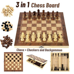 3 In 1 Board Party Table Games Dice Chess Backgammon