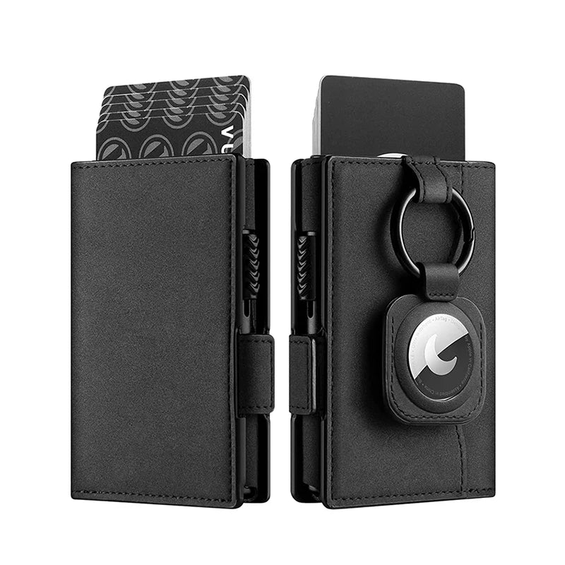 Men's Wallet Ultra-Thin Metal Card Clip RFID Anti Tape