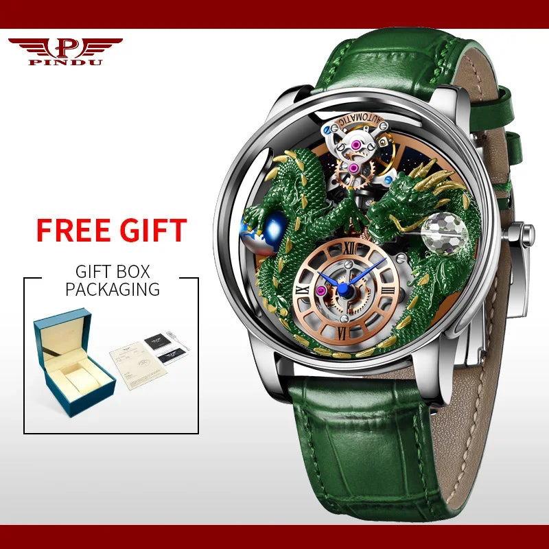 House of Dragons Art 3D Gold Dragon Watch