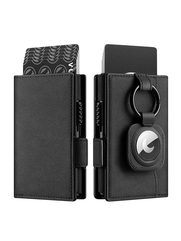 Men's Wallet Ultra-Thin Metal Card Clip RFID Anti Tape