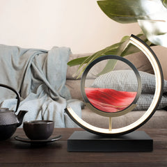 Moving Sand Art Picture In Motion 3D Sand Lamp Round Sand Picture