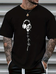 Men's summer earphones with letter print breathable and comfortable