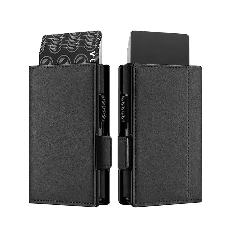 Men's Wallet Ultra-Thin Metal Card Clip RFID Anti Tape