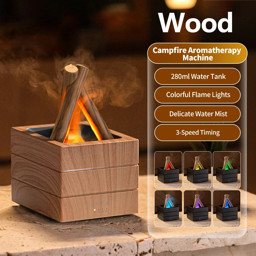 Flame Aroma Diffuser Bonfire Air Humidifier