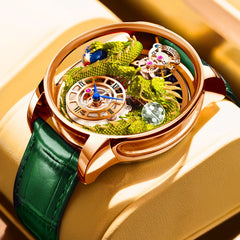 House of Dragons Art 3D Gold Dragon Watch